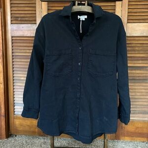 The good American oversized size 3 navy shacklett